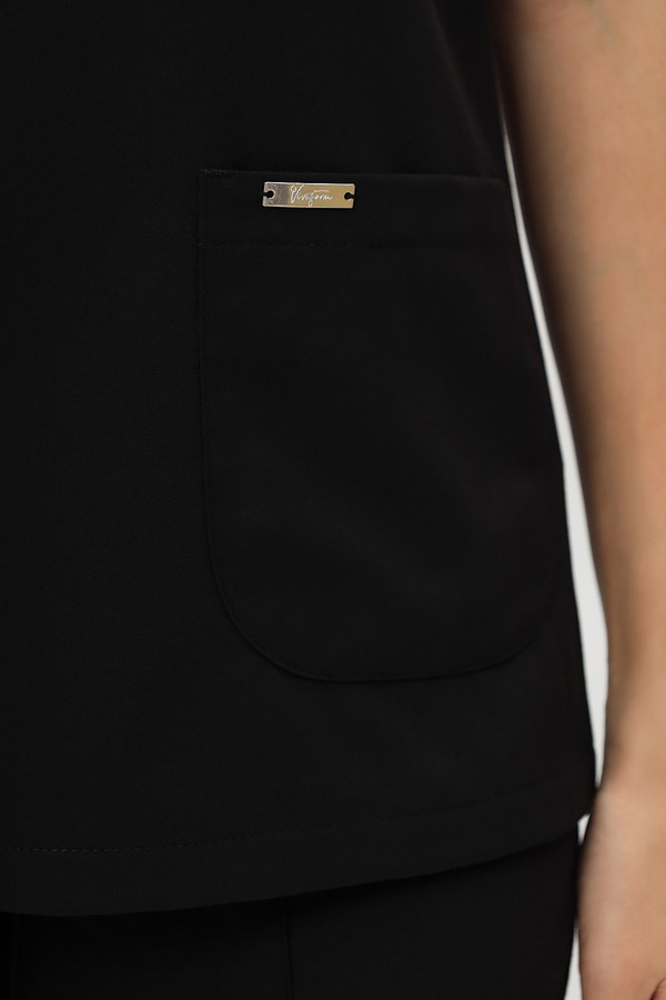 3-98-21-1 Блуза жен. (Kiara, кор.рук, пуг) (65 Rich black, 46 размер, 170-176) 3-98-21-1 Блуза жен. (Kiara, кор.рук, пуг) (65 Rich black, 46 размер, 170-176)