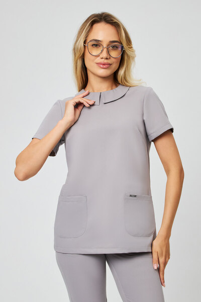 3-98-21-1 Блуза жен. (Kiara, кор.рук, пуг) (34 Grey pearl, 42 размер, 170-176) 3-98-21-1 Блуза жен. (Kiara, кор.рук, пуг) (34 Grey pearl, 42 размер, 170-176)