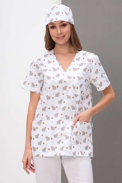 11-03-07-1 Блузон унисекс (Cotton, кор. рук) (921 Овечки, 42 размер, 170-176)