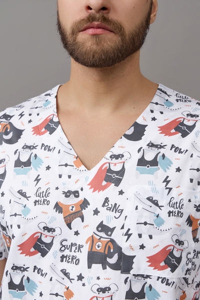 11-03-07-1 Блузон унисекс (Cotton, кор. рук) (923 Супергерои, 42 размер, 170-176)