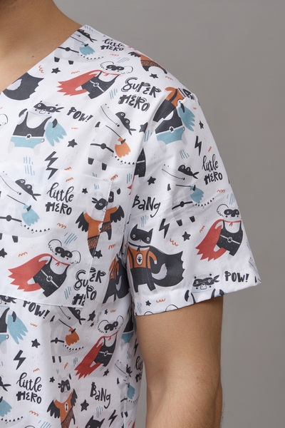 11-03-07-1 Блузон унисекс (Cotton, кор. рук) (923 Супергерои, 42 размер, 170-176)