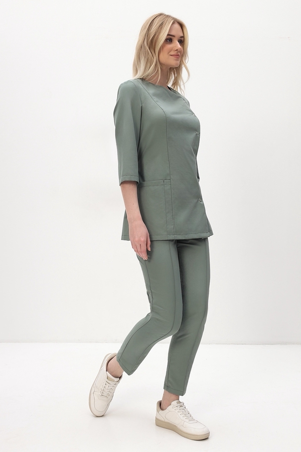 4-90-27-3 Костюм жен. (AURA, 3/4 рук, кн) (72, Нет, 72, 52 размер, 170-176)