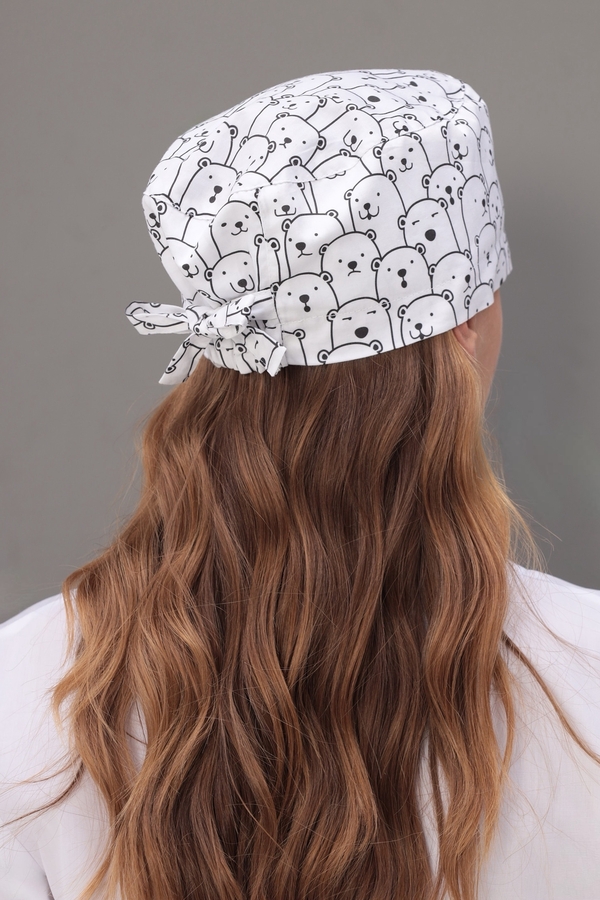 9-09-07-0 Колпак "Бандана" (Cotton) (919 Мишки ч/б, 56-58 размер)