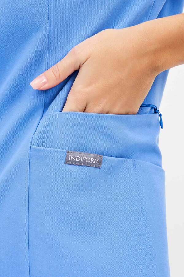 3-89-15-1 Топ жен. (Curly, кор.рук) (10 Azur blue, XS (42 размер), 170 (Regular))