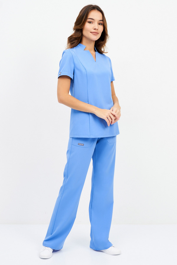 3-89-15-1 Топ жен. (Curly, кор.рук) (10 Azur blue, XS (42 размер), 170 (Regular))