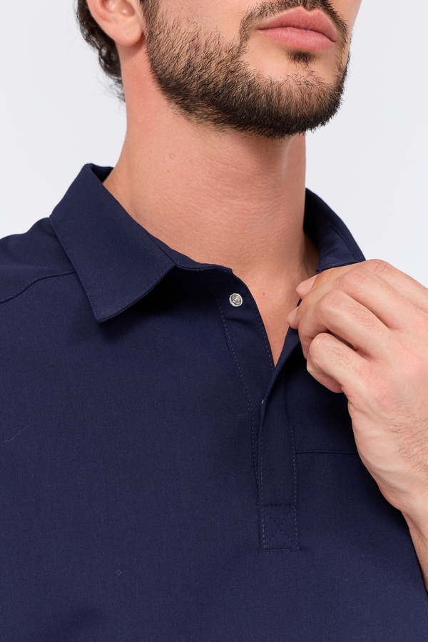 6-82-15-1 Рубашка муж. (Curly, кор.рук, кн) (28 Sapphire, 5XL (60 размер), 182 (Long))