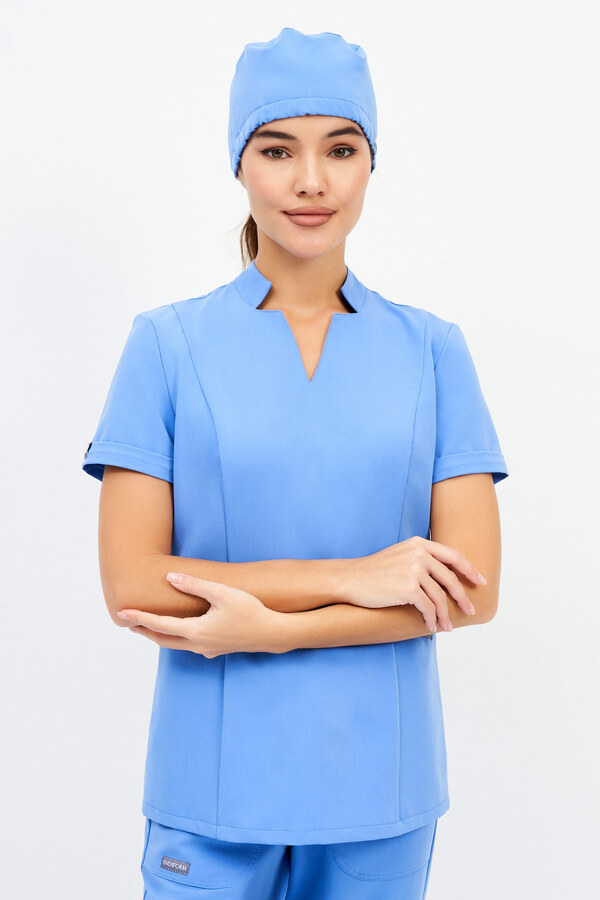 9-11-15-0 Шапочка унисекс (Curly) (10 Azur blue, 45, 54-60 размер)