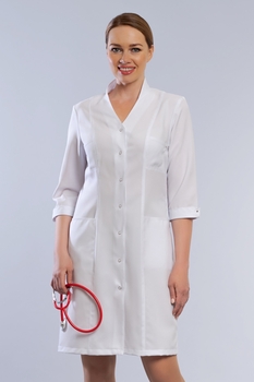 2-07-03-3 Халат  жен. (Streich, 3/4 рук, кн) (0)