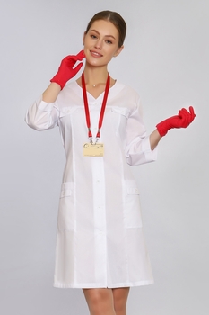 2-13-01-3 Халат  жен. (TC, 3/4 рук, пуг) (0)