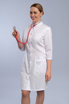 2-48-01-3 Халат  жен. (TC, 3/4 рук, кн) (0)