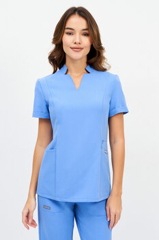 3-89-15-1 Топ жен. (Curly, кор.рук) (10 Azur blue)