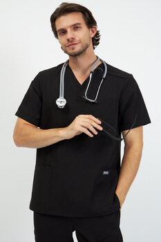 6-77-15-1 Топ муж. (Curly, кор.рук) (65 Rich black)