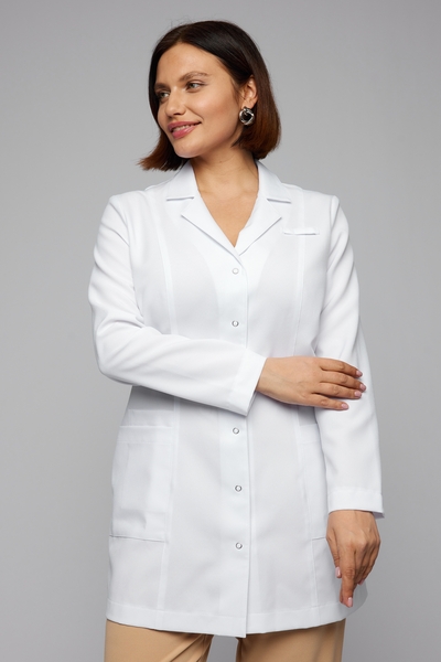 2-33-03-4 Халат жен. (Streich, дл. рук, кн) (0, Нет, 52 размер, 170-176)